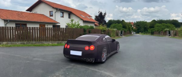 Nissan GT-R dark cover rear view