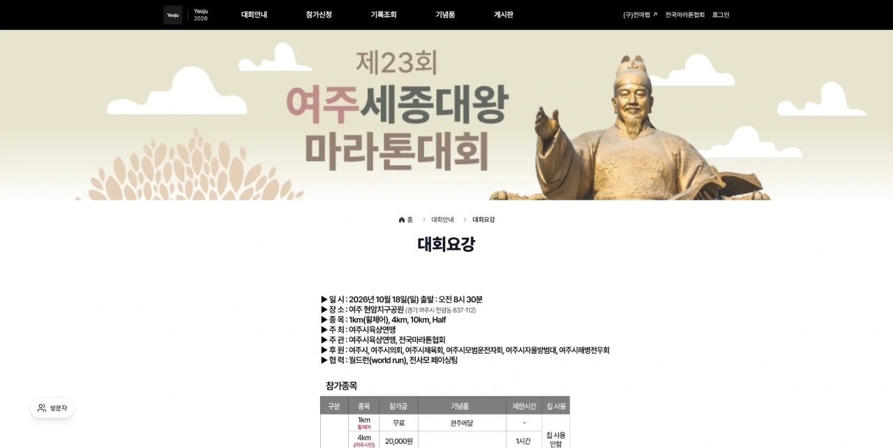 제22회 여주 세종대왕 마라톤