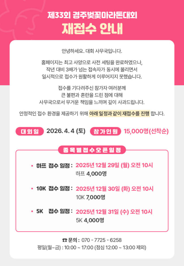 제33회 경주벚꽃마라톤대회