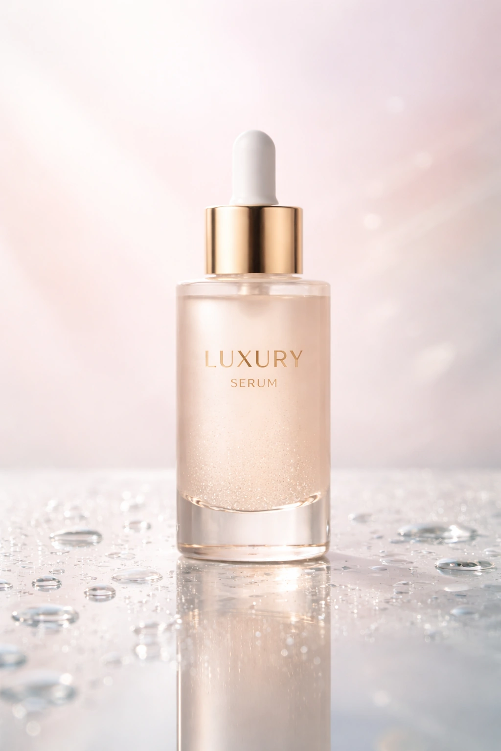 Skincare Serum Glass Reflection