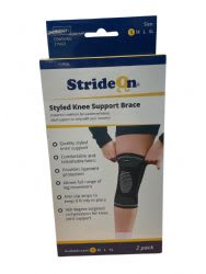 Stride On Styled Knee Support Brace - 2 Pack