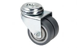 50mm Plinth Medical Twin Wheel Castor 