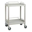 Two Shelf Narrow Durable Plastic Utility Trolley