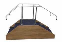 Conventional Rehab Steps with Adjustable Handrails | Carpet