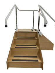 Corner Steps with Adjustable Handrails | Non Slip Steps