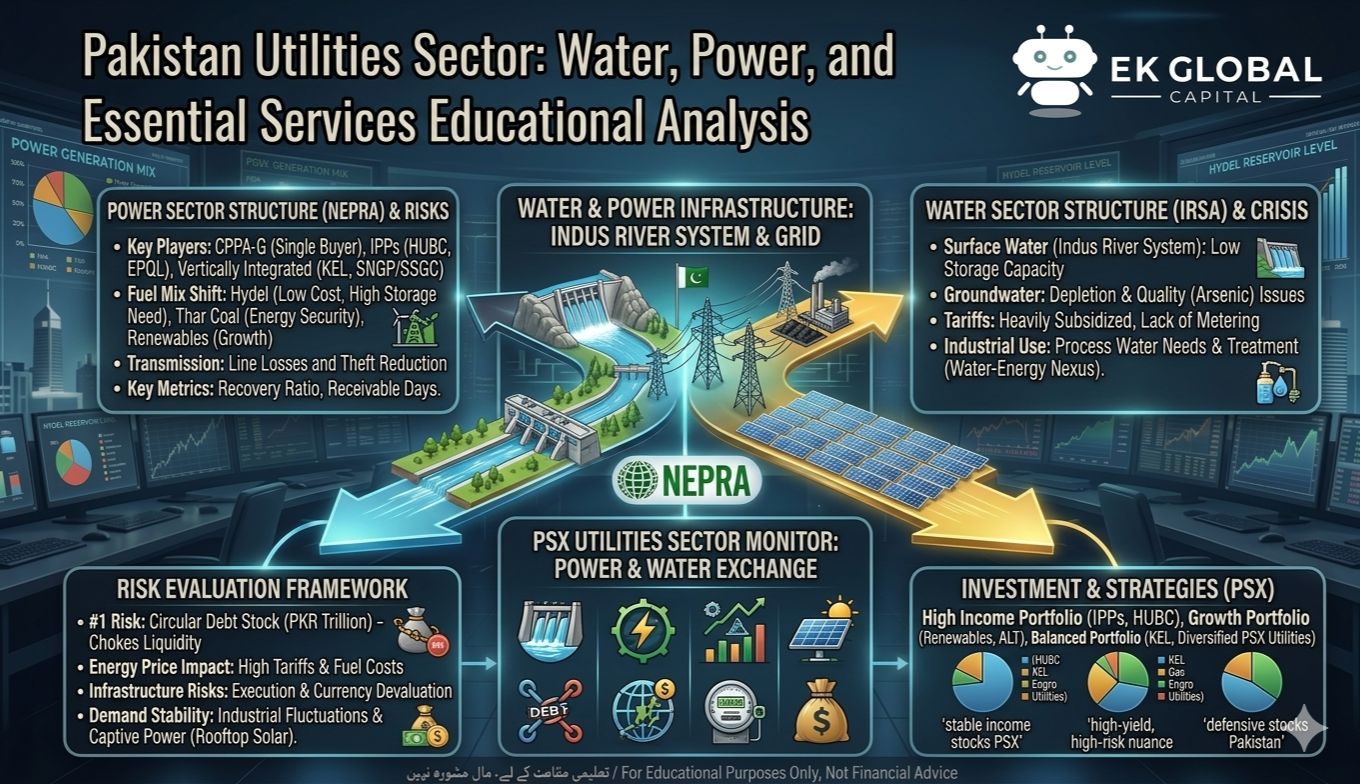 Pakistan Utilities Sector: Water, Power, and Essential Services Educational Analysis