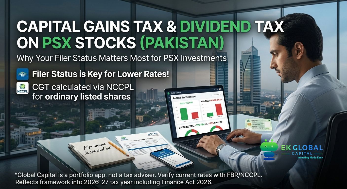 Capital Gains Tax & Dividend Tax on PSX Stocks (Pakistan)