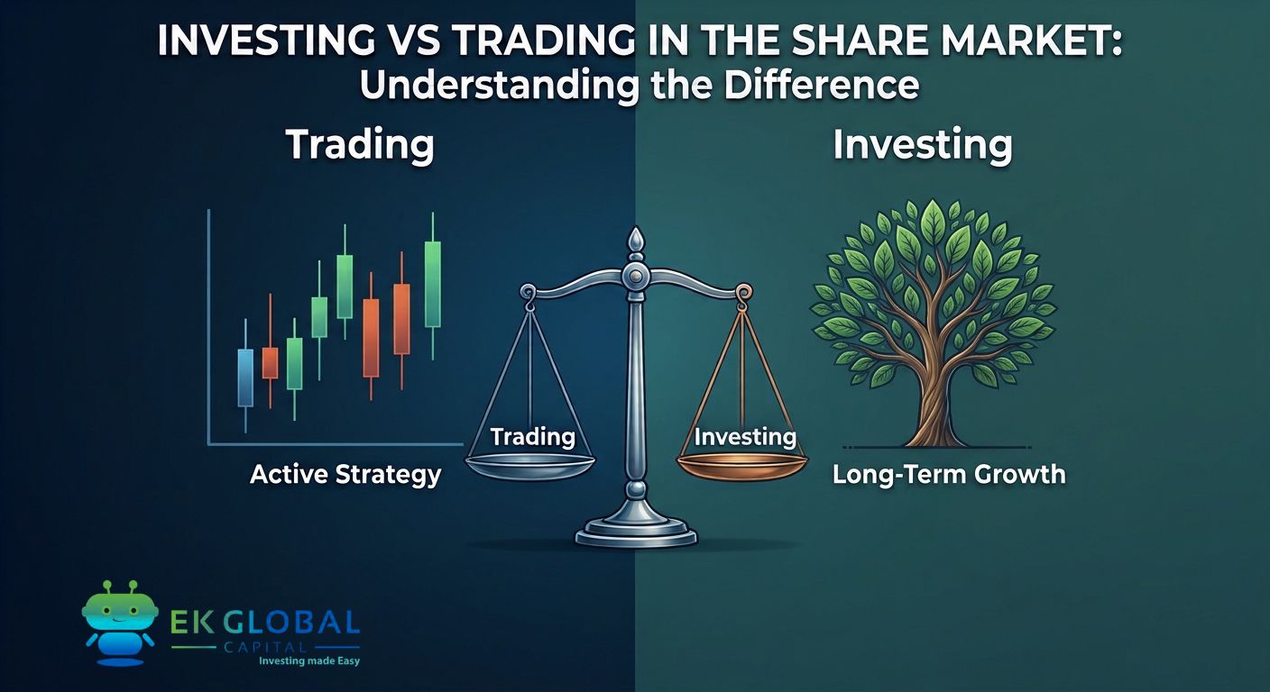 Investing Vs Trading in the Share market: Understanding the Difference