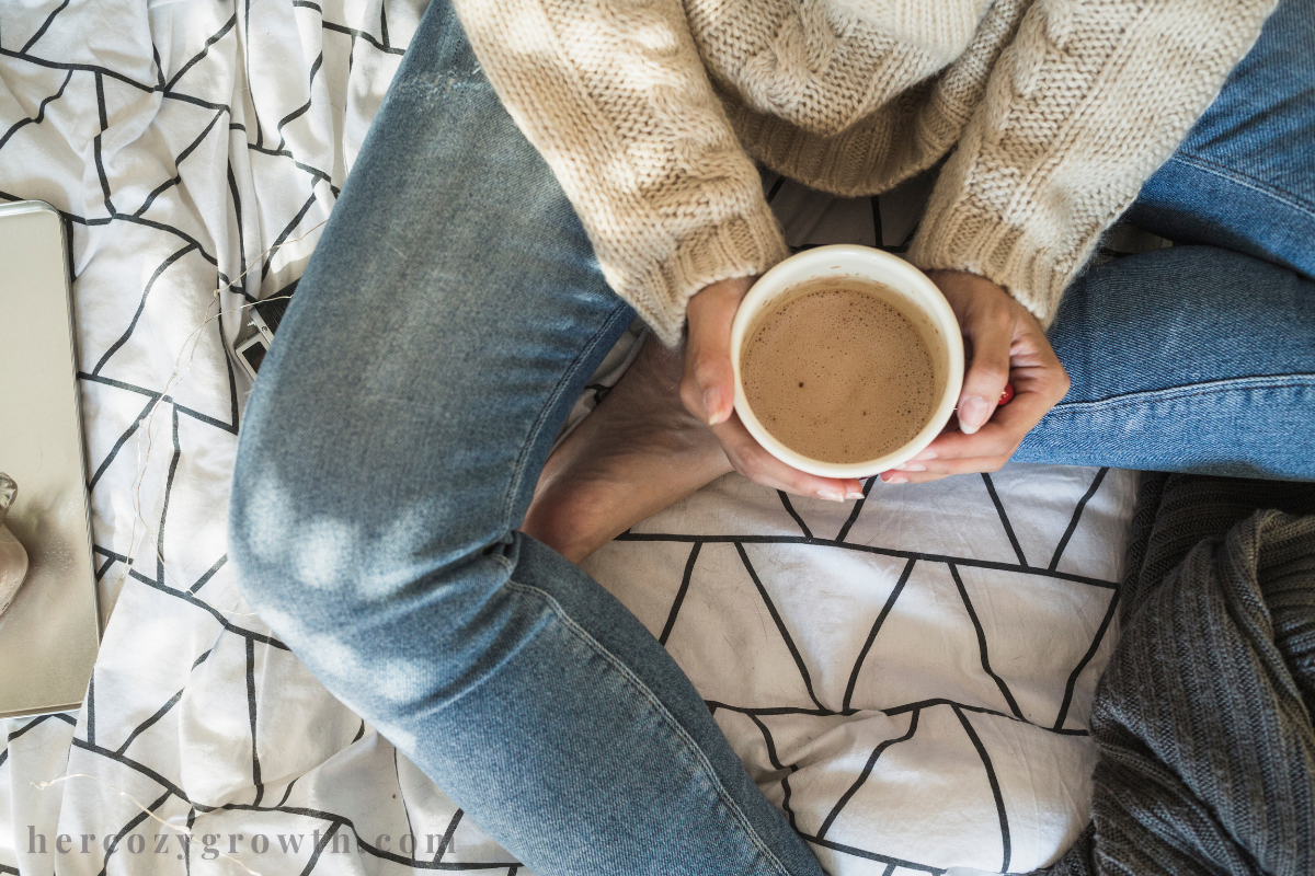 cozy 5am morning routine with coffee