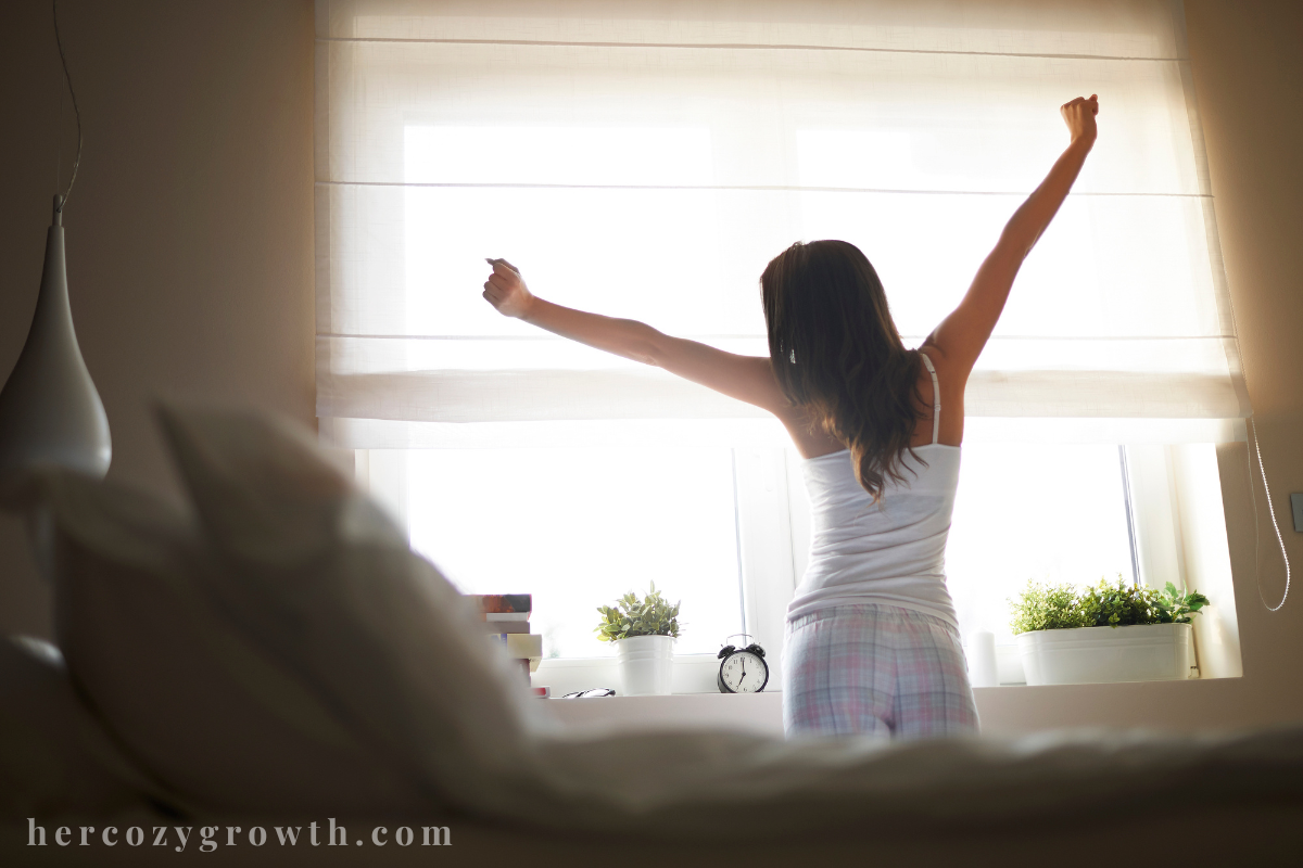 waking up at 5am with natural light morning routine