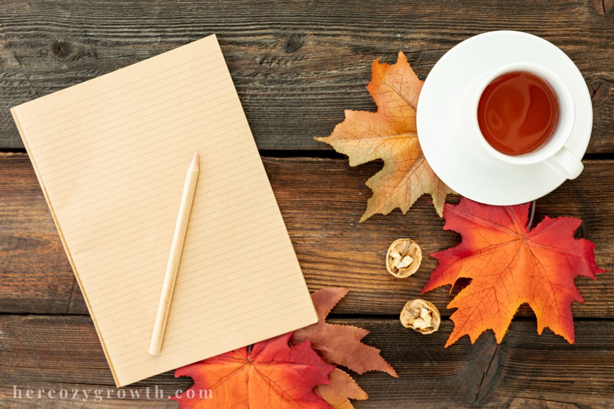 cozy fall bucket list ideas autumn journaling self care