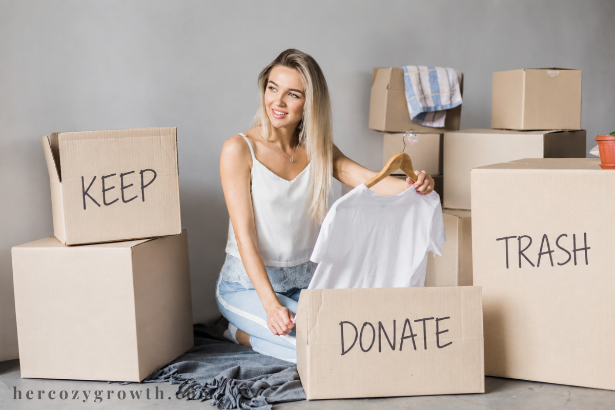 how to declutter your home four box method keep donate