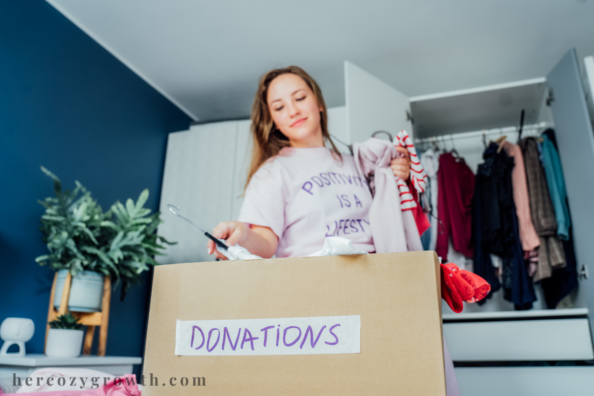 how to declutter your home donate box letting go clutter