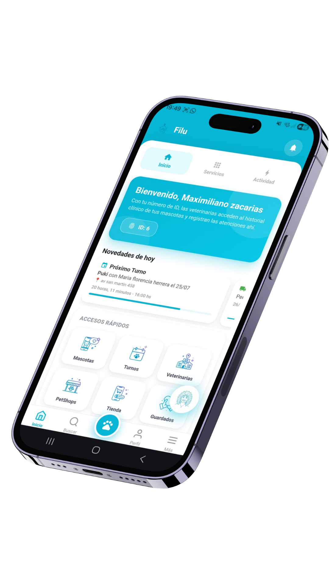 App Filu, panel de dueños de mascotas