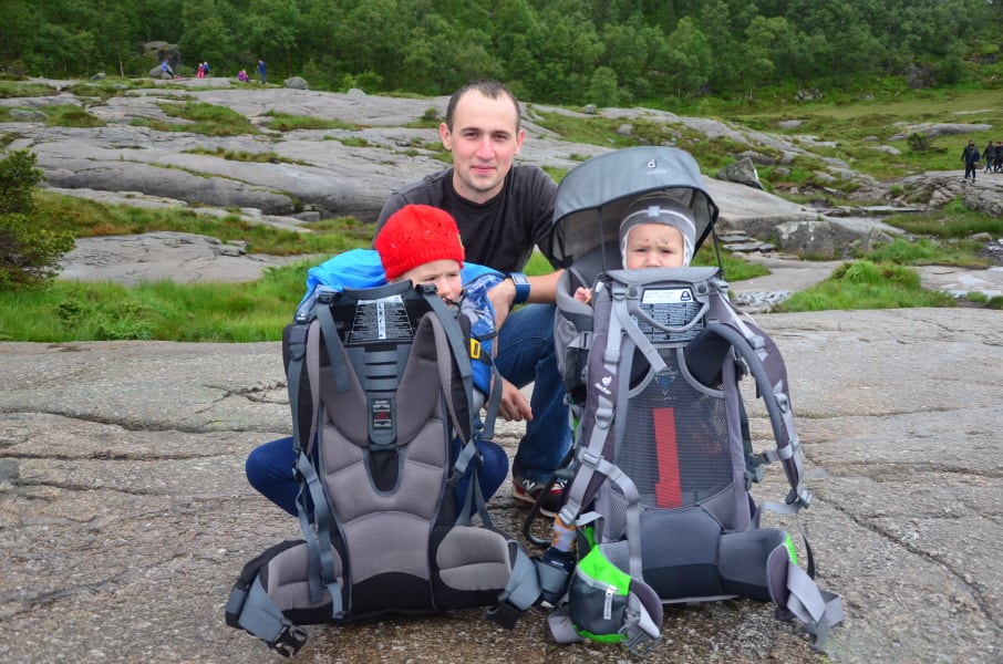 Нелегкие маршруты с легкими детьми: Kjeragbolten, Preikestolen, Trolltunga и Nigardsbreen за 4 дня с двумя детьми в рюкзаках (июль 2017)