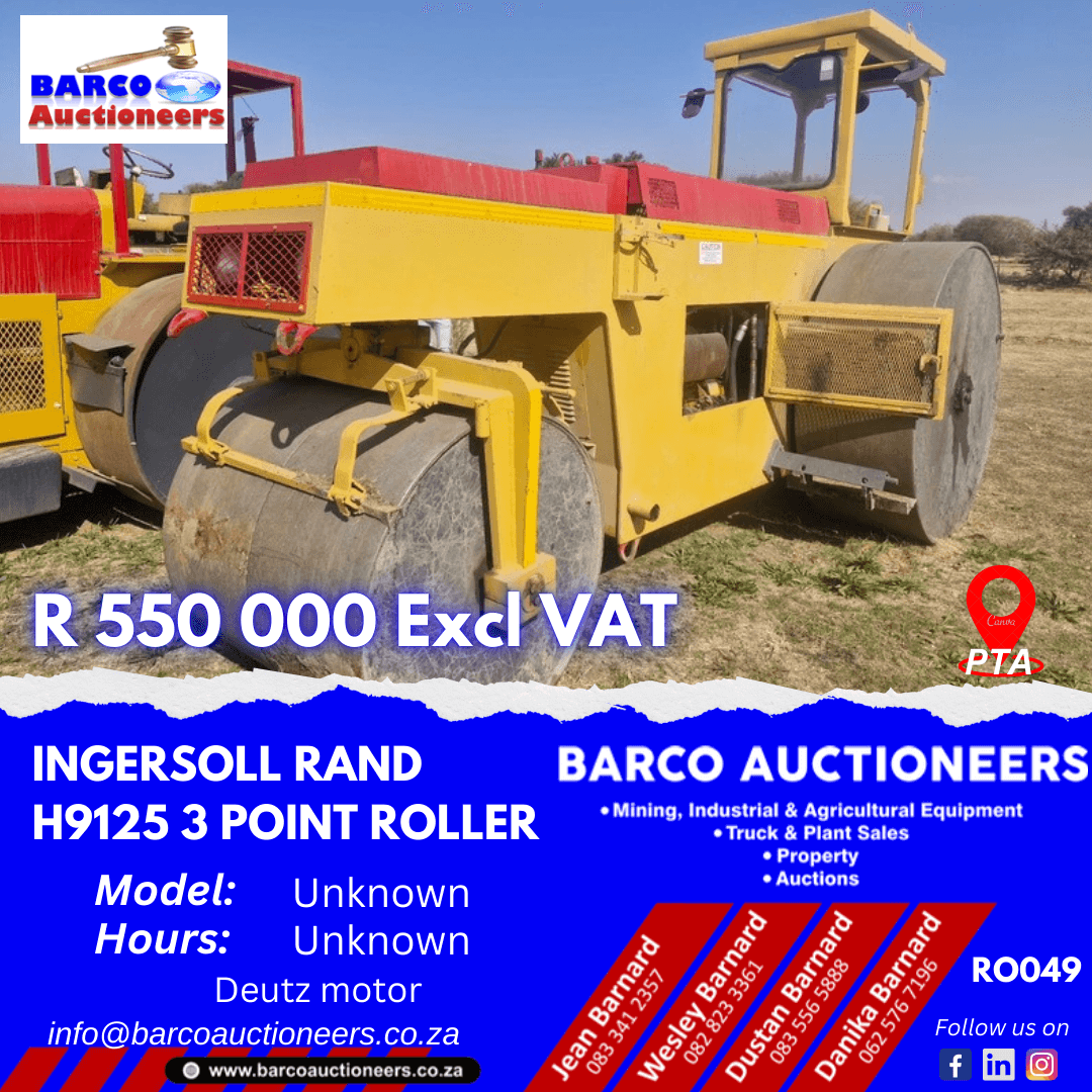 RO049_Ingersoll Rand H9125 3 point Roller