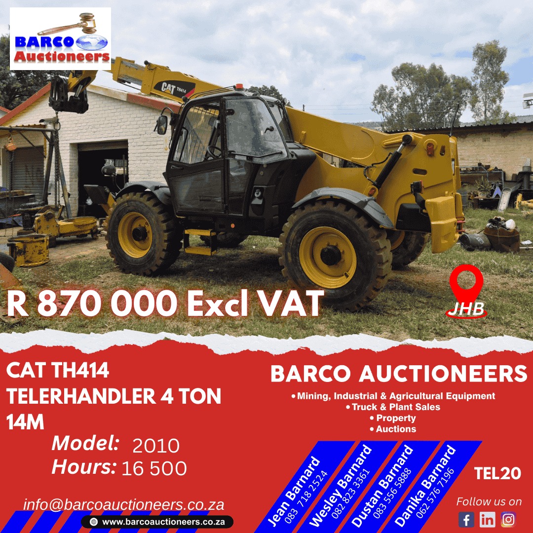 TEL20 Cat TH414 14 meter 4 ton Telhandler