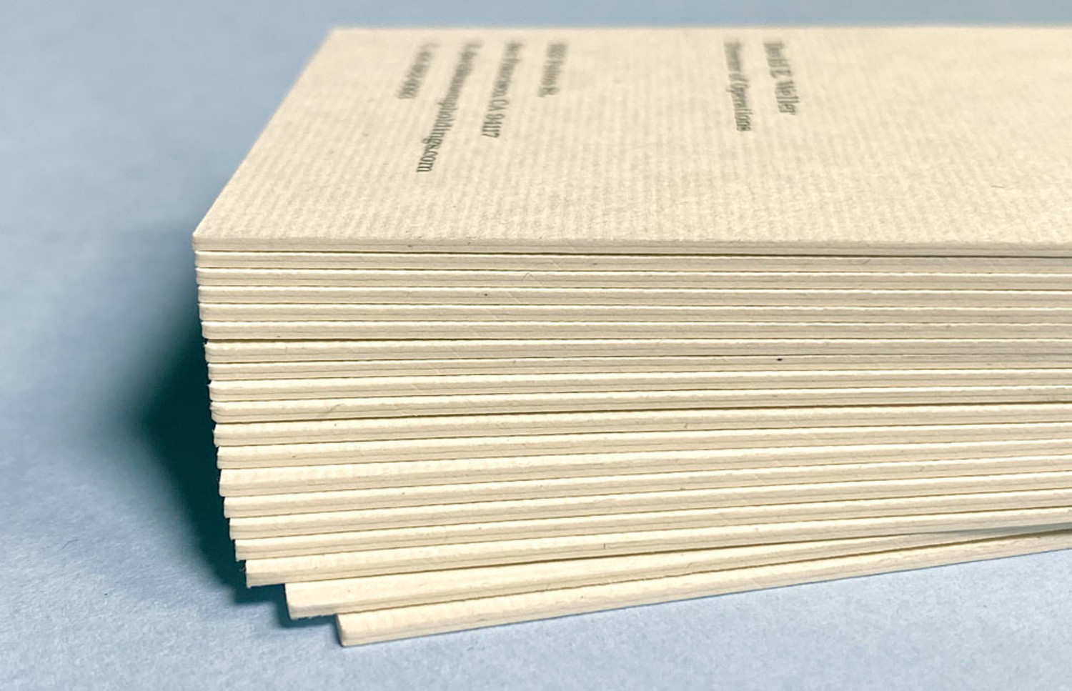 Hemp Business Cards with Sustainable Paper
