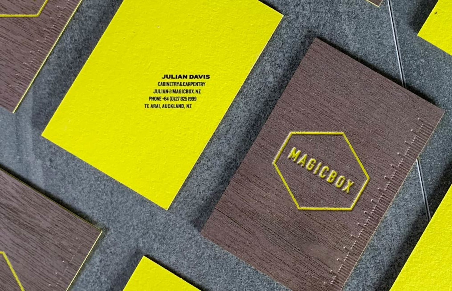 Custom Color Printed Wood Business Cards