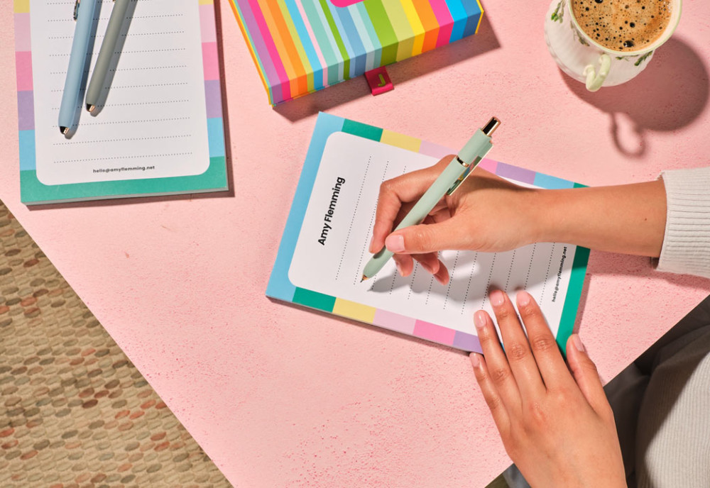 Custom printed notepads with branded covers