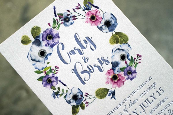 Custom Printed Wedding Invitations