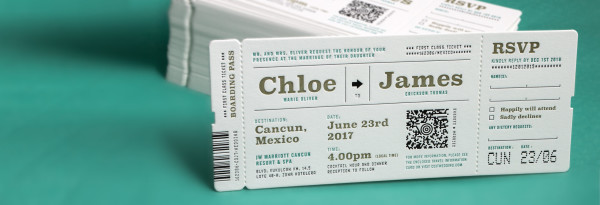 Boarding Pass Wedding Invitations