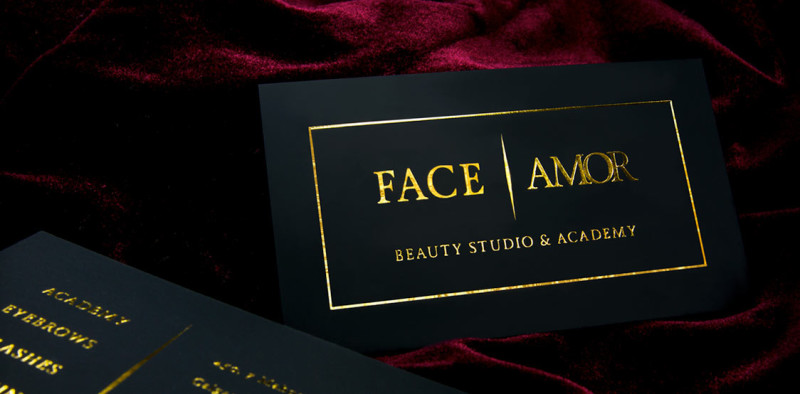 Premium blck business card with gold foil