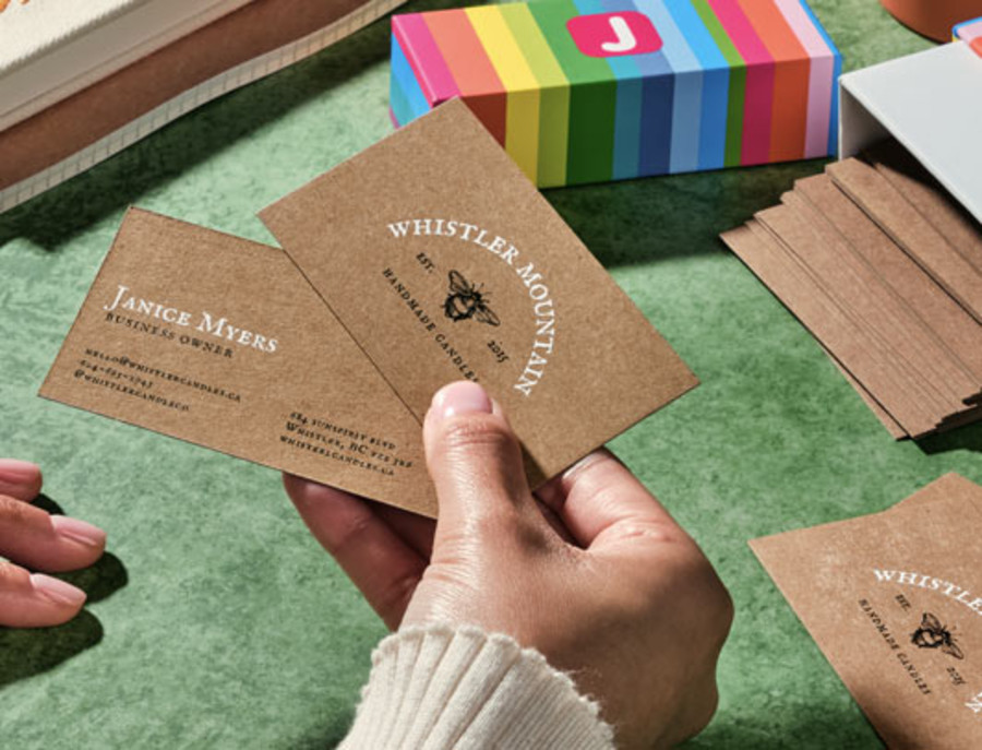 Kraft business cards