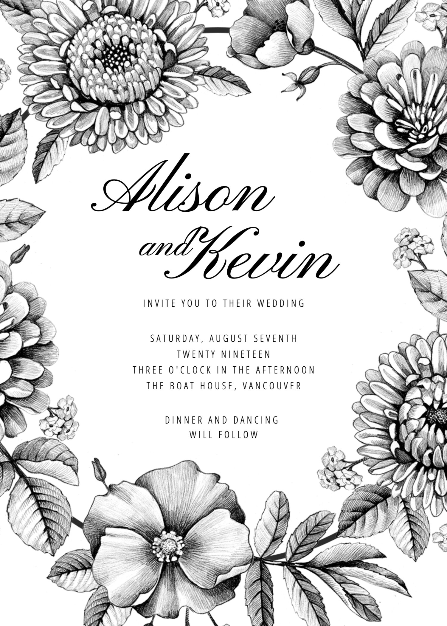 Free customizable virtual wedding invitation templates