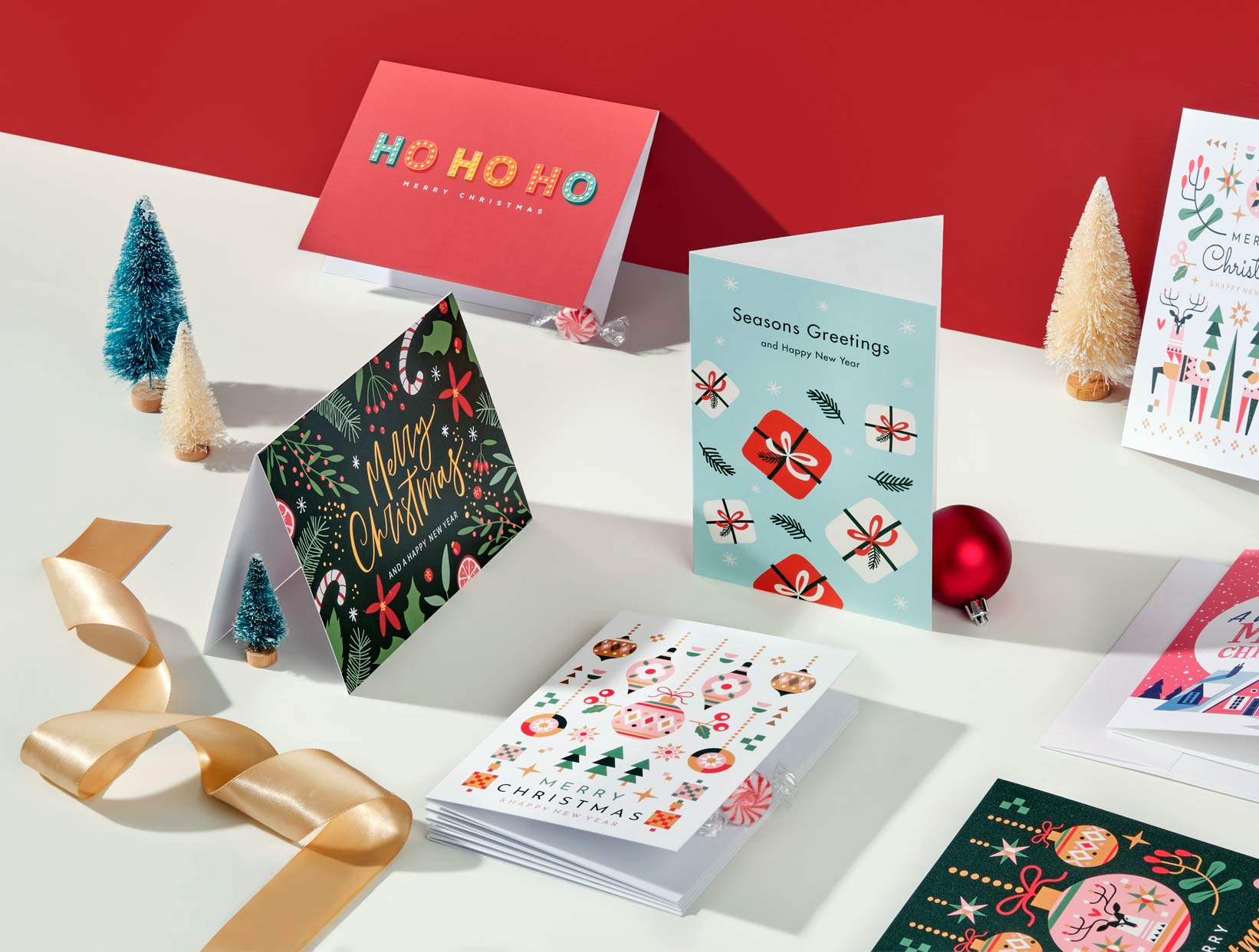 Custom holiday greeting cards printed on premium paper
