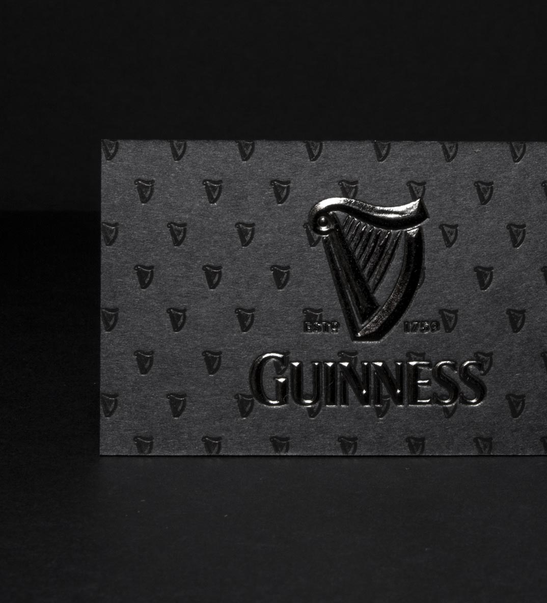 16pt Classic Crest Epic Black with Black Foil and Registered Black Embossing