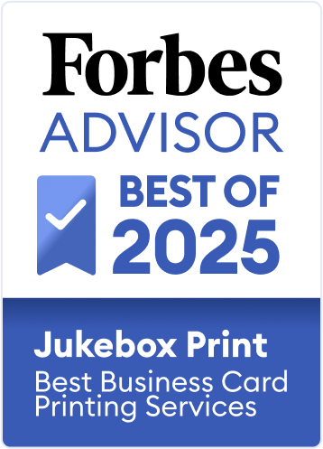 Forbes Advisor 2025 Best Overall Business Card Printing Service badge