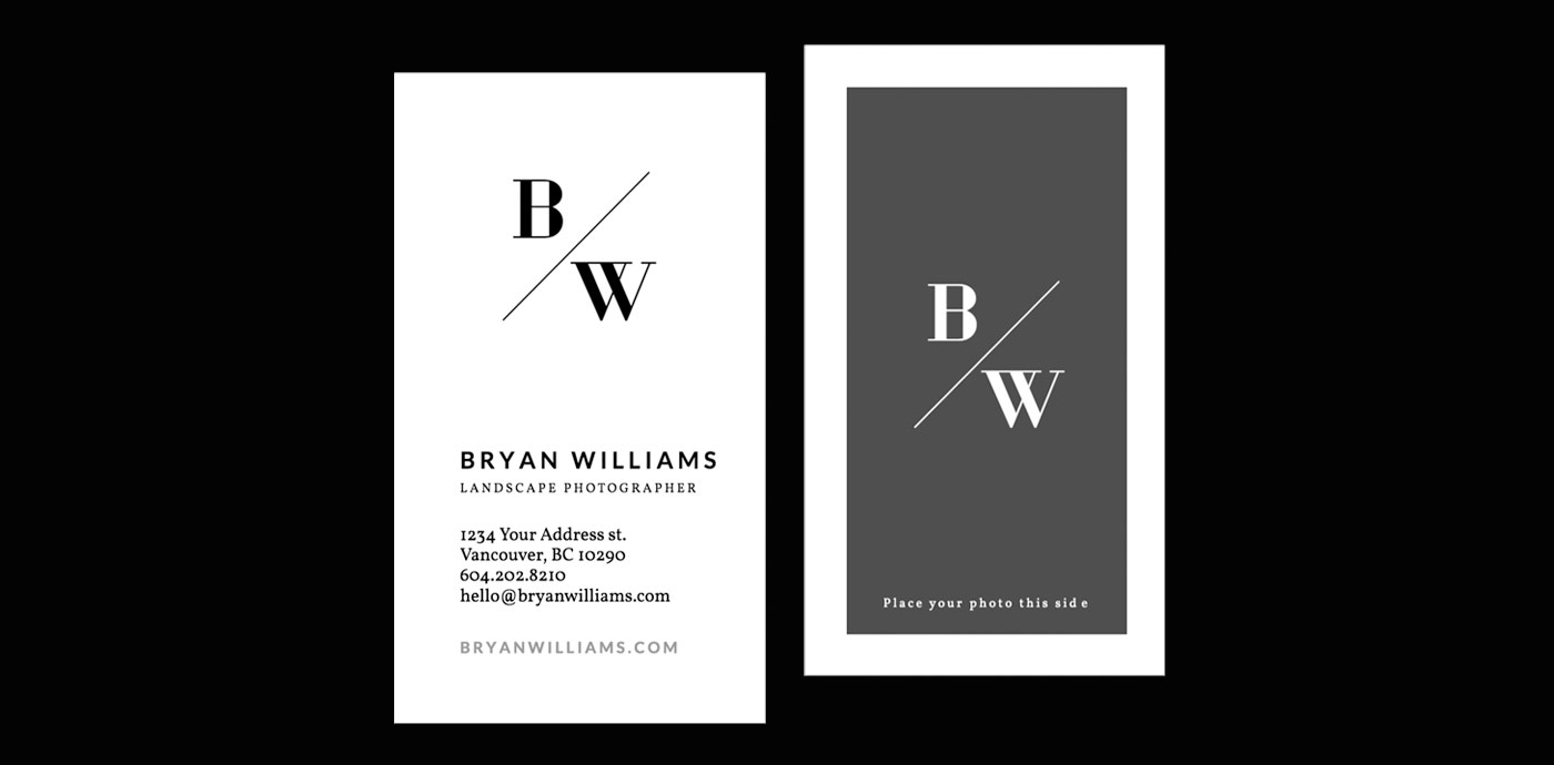 Black and White Business Card Template