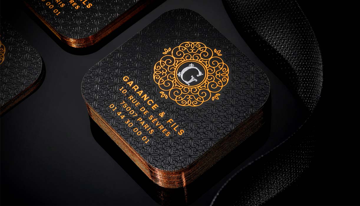 Black on Black Embossed Spot UV Business Cards • Printing Partners