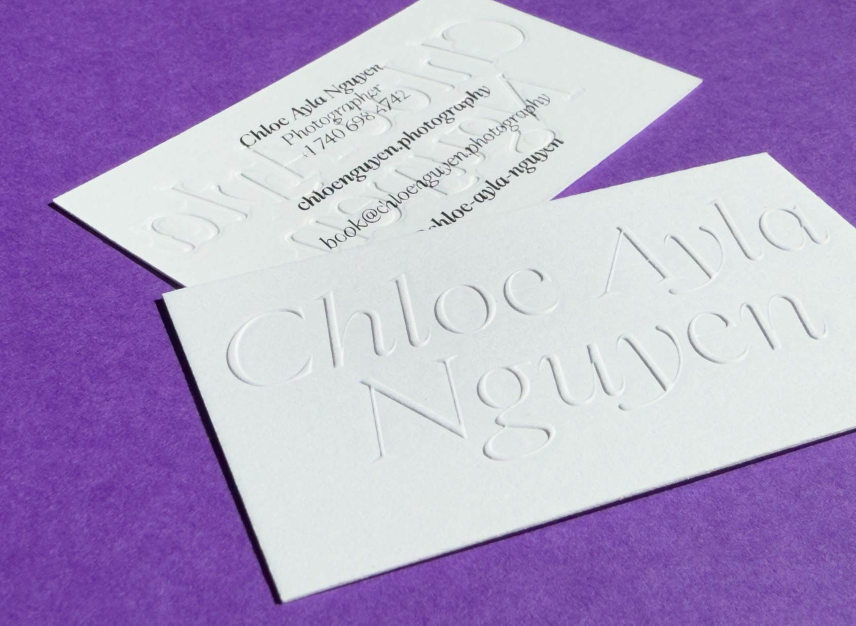 Embossed Business Cards