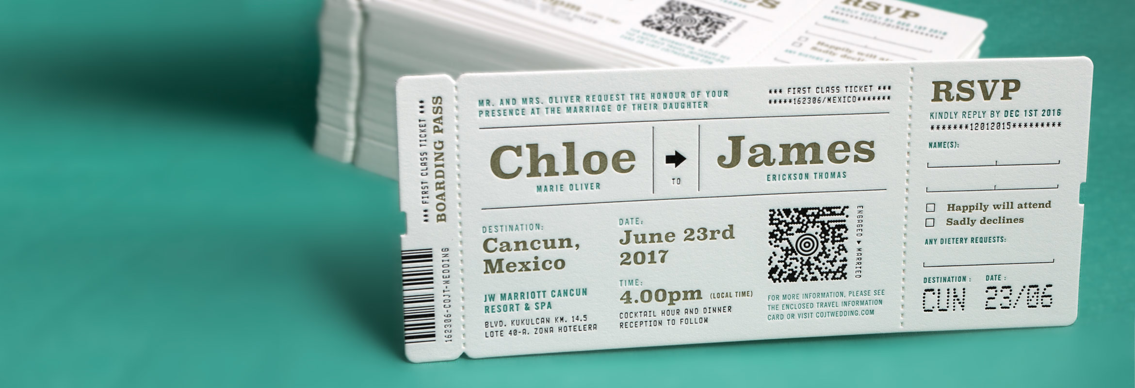 Leave Your Guests In Awe With Boarding Pass Wedding Invitations