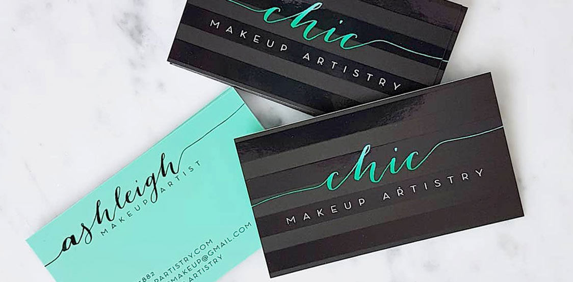 Chic Makeup artistry business cards