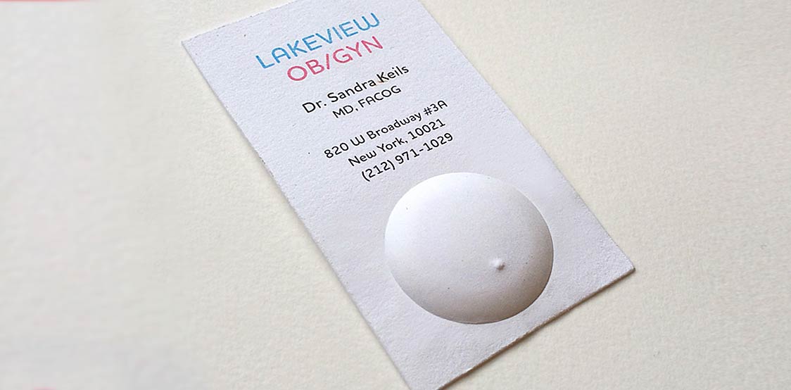 Creative business cards with a baby bump