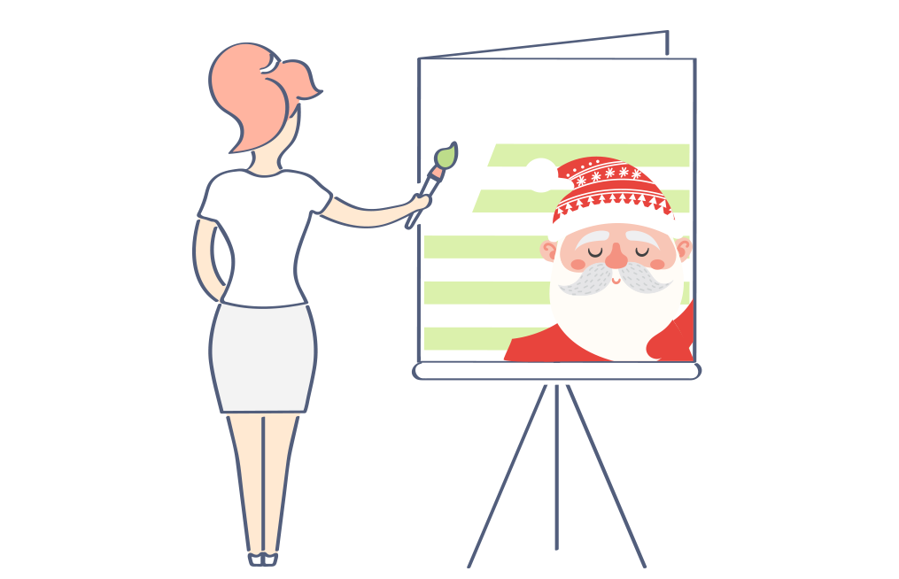 Custom business card illustration
