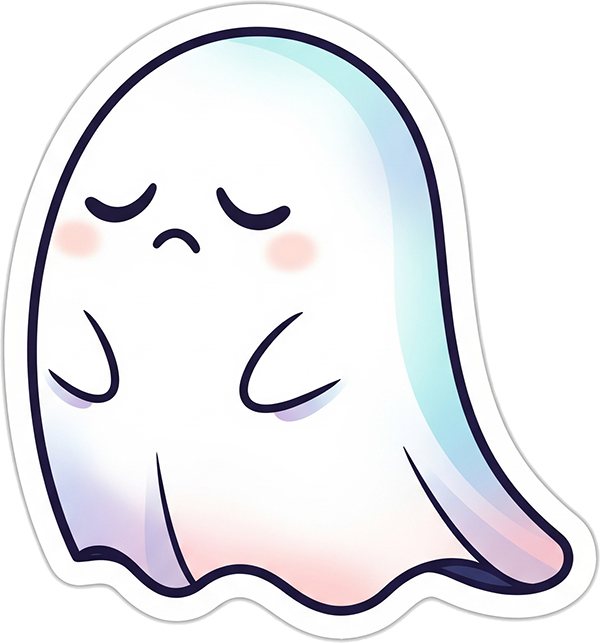 Sleepy Ghost Sticker