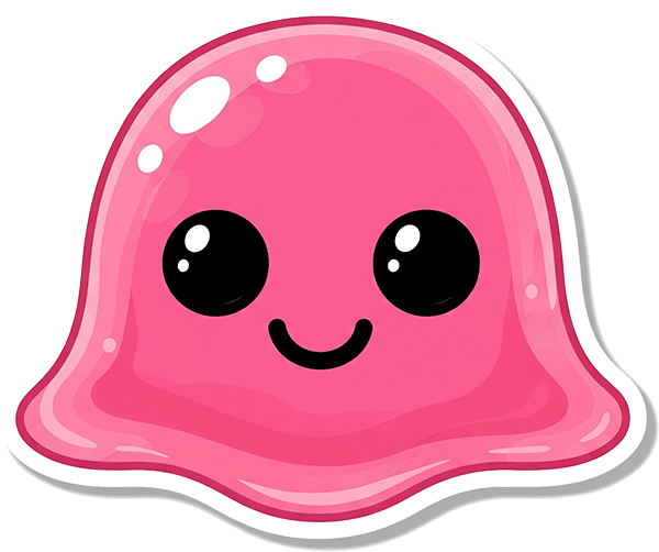 Pink Jelly Blob Sticker