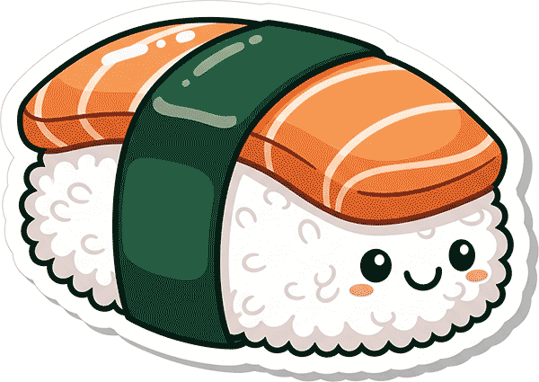 Smiling Sushi Sticker