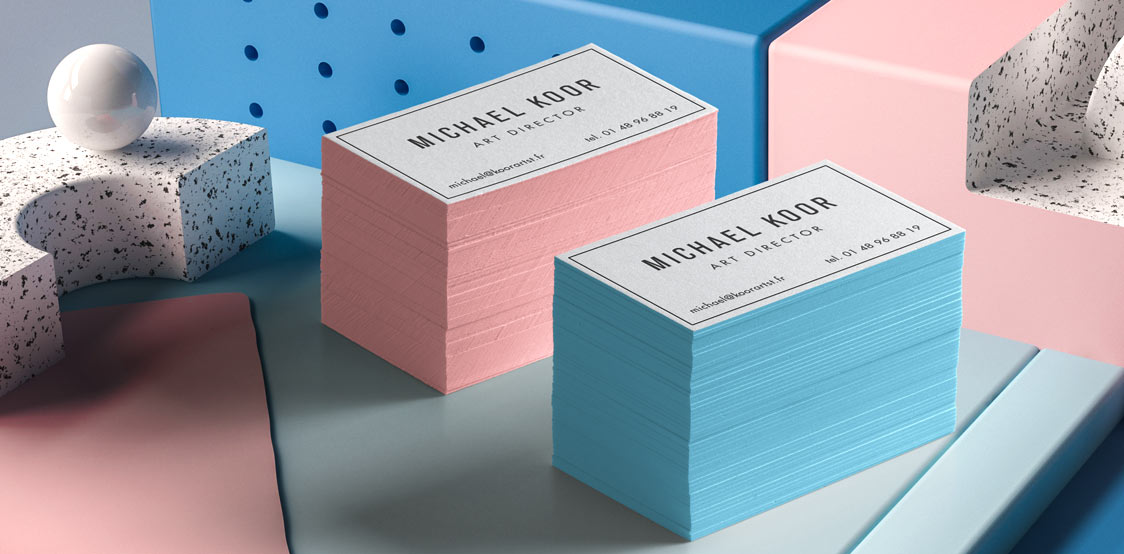 Mega thick business cards with painted edges
