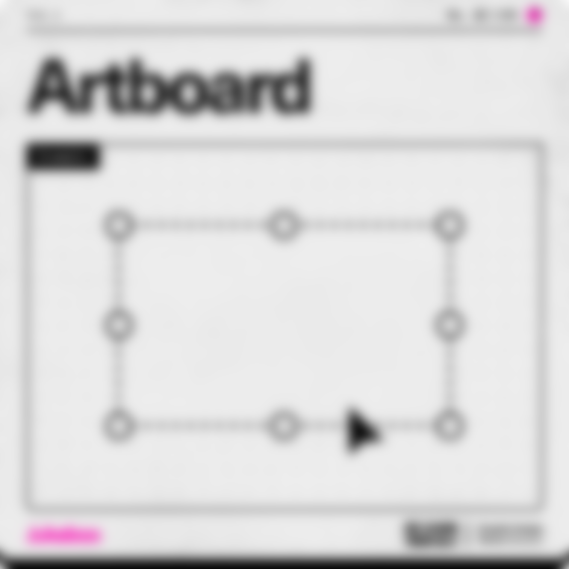 Graphic design term Artboard, showcasing a simplified visual of a digital artboard on a light-grey retro-inspired user manual card.