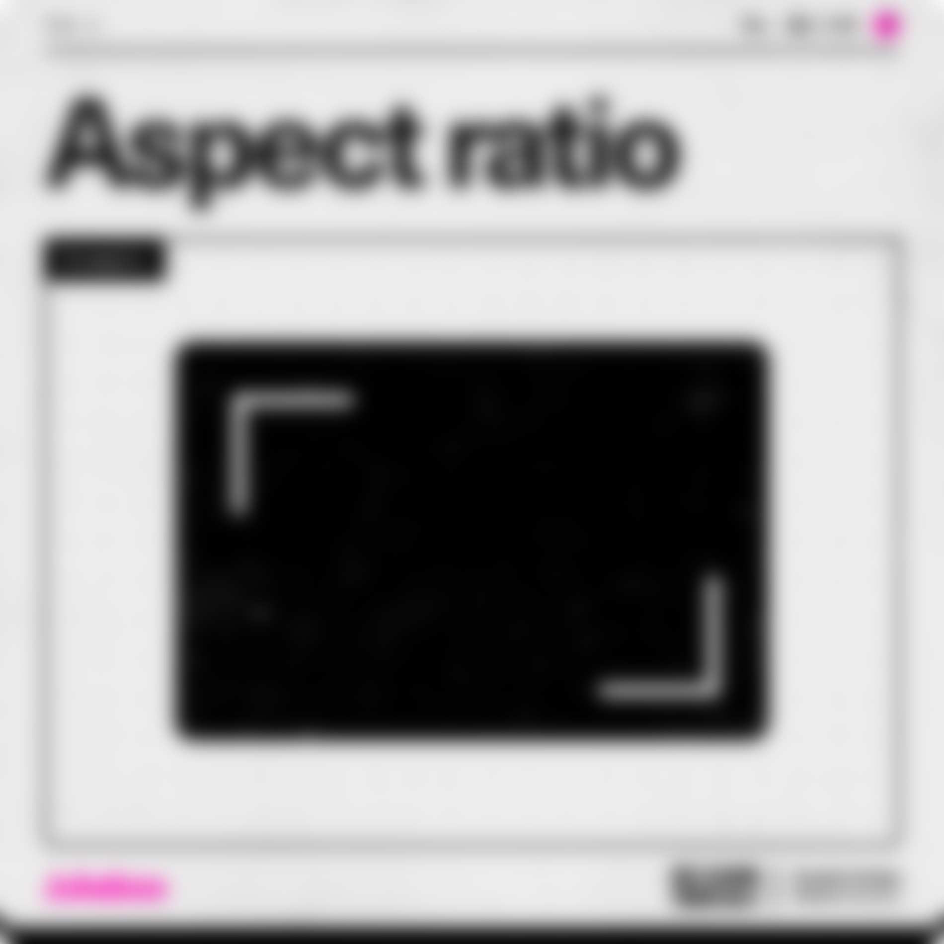 Graphic design term Aspect ratio, showcasing a simplified visual of screen dimensions.