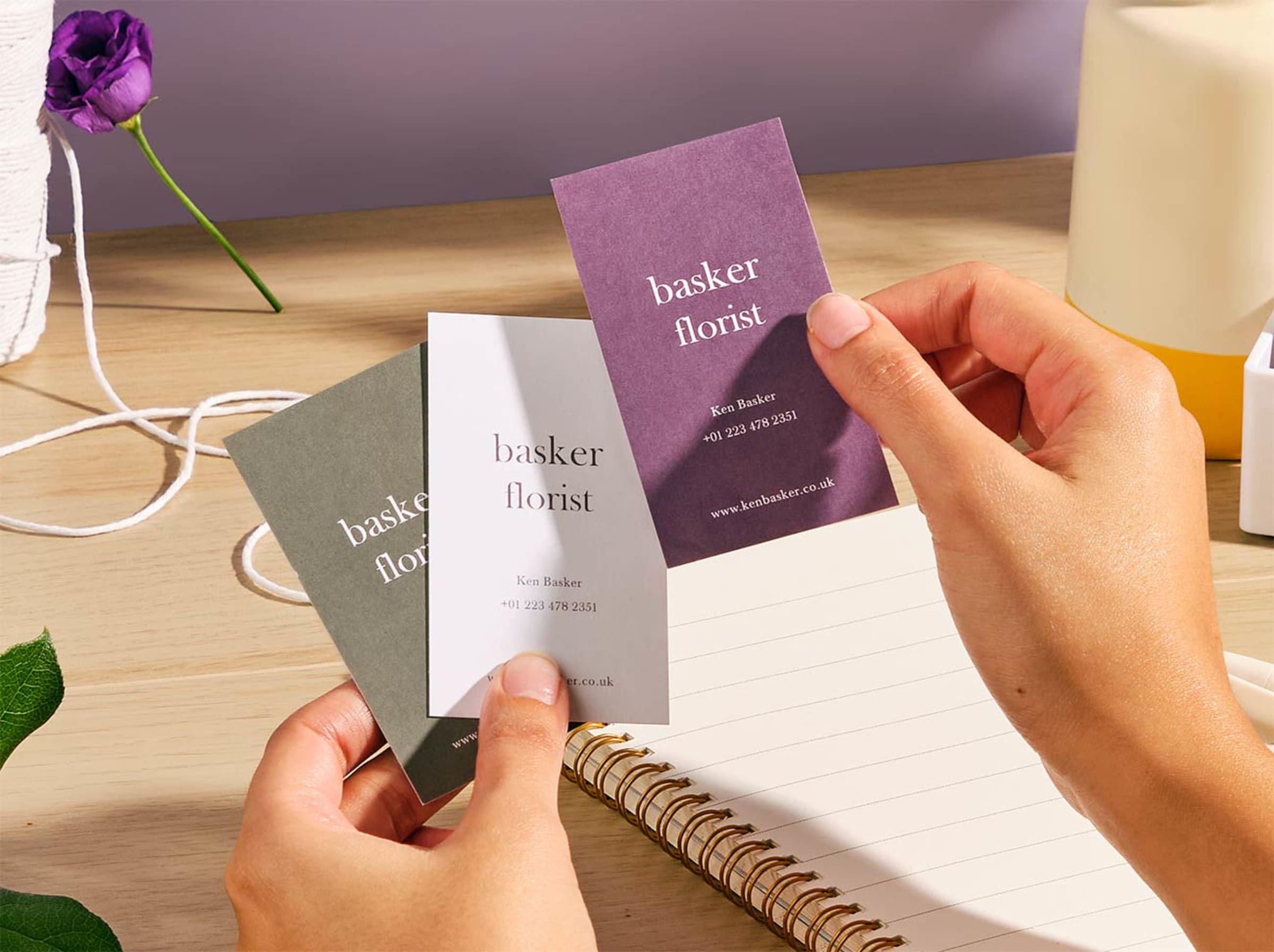 Clean typographic visiting card design on Mohawk Superfine uncoated stock