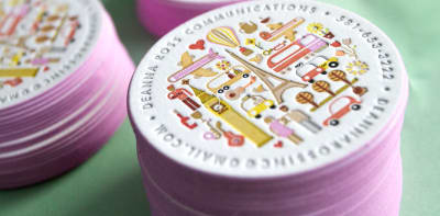 Circular letterpress cards