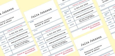 Library Business Card Template
