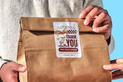 Custom seal labels on roll for packaging and branding by Jukebox