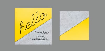 Two Toned Business Card Template